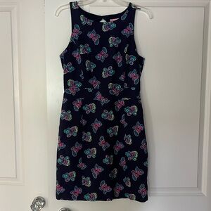 Lilly Pulitzer dress. Navy blue with colorful butterflies